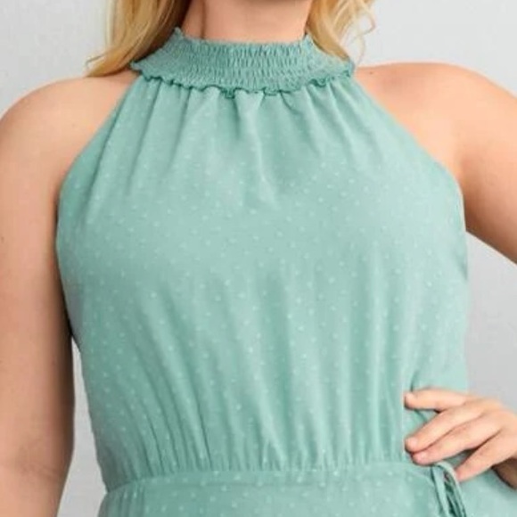 SHEIN - Mint Green Halter Dress - Picture 3 of 12
